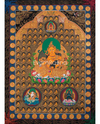 108 Yellow Dzambala Thangka