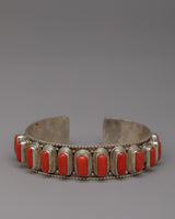 Tibetan Buddhist Bracelet with Red Coral Stone