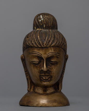 Copper Buddha Head Decor