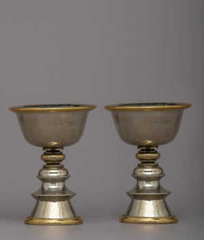 Buddhist Butter Lamp Set