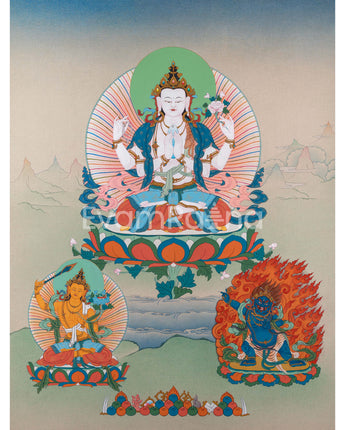 Chenresig with Vajrapani