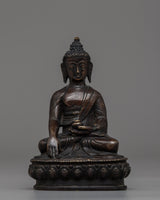 Oxidized copper Shakyamuni Buddha Statue