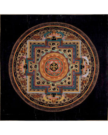 Original Hand Painted Double Dorje Mandala Thangka