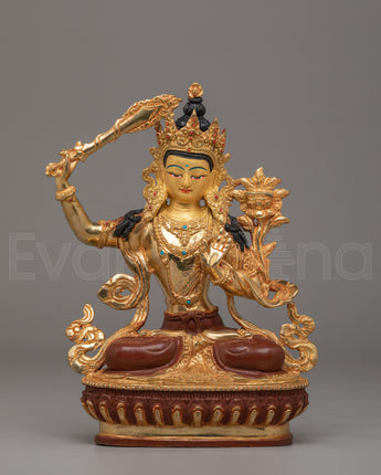 Buddhist Manjushri Statue for Knowledge