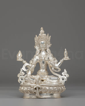 Handcrafted Silver Hindu Deity Laxmi