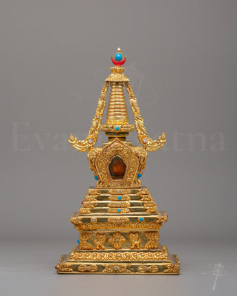 Gold Plated Altar Enlightenment Stupa