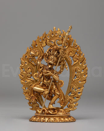 Tibetan Simhamukha Deity Sculpture