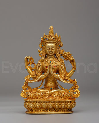 Tibetan Avalokiteshvara Deity Statue