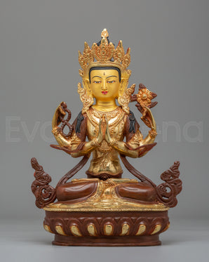 Traditional Chenrezig Shrine Statue