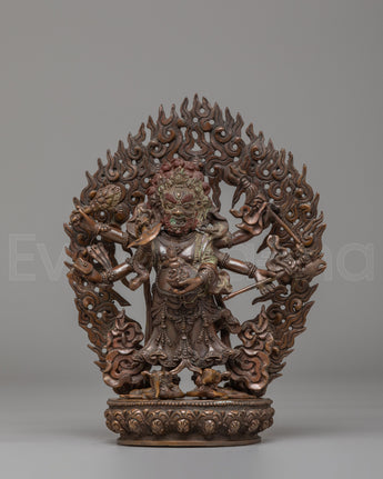 Spiritual White Mahakala Statue