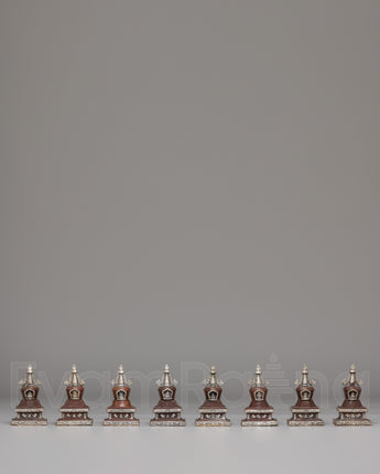 Tibetan Eight Great Stupa Set