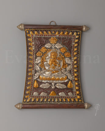 Manjushri Deity Metal Thangka