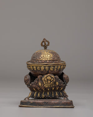Decorative Buddhist Kapala Vessel