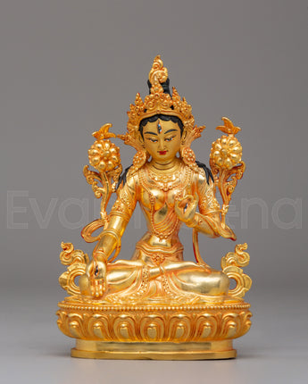 Handmade White Tara Statue