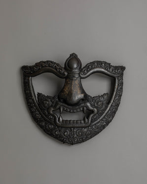 Traditional Tibetan Mask for Decor | Handcrafted Iron Tibetan Face Mask