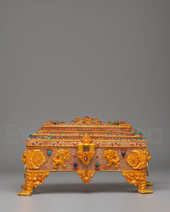 Electro Gold Plated Copper Treasure Box