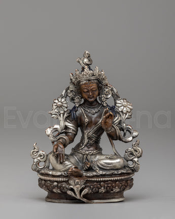 Handcrafted Green Tara Meditation Statue