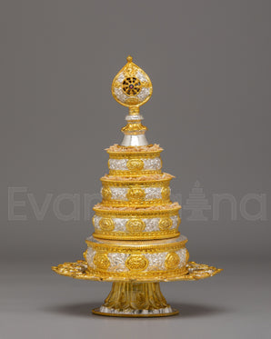 Traditional Ritual Mandala Offering | Handcrafted Copper Mandala for Puja