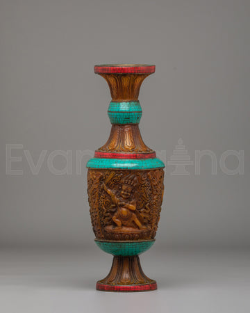 Black Manjushri Flower Vase | Handcrafted Flower Vase