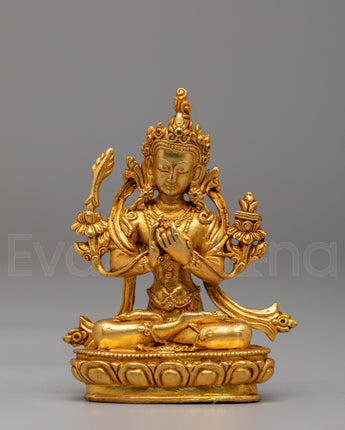 Gold Plated Manjushri Figurine