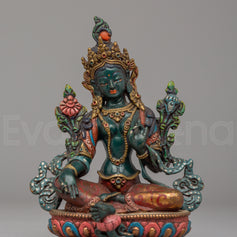 Handcrafted Green Tara Statue