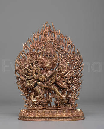 Handmade Yamantaka with Consort Statue