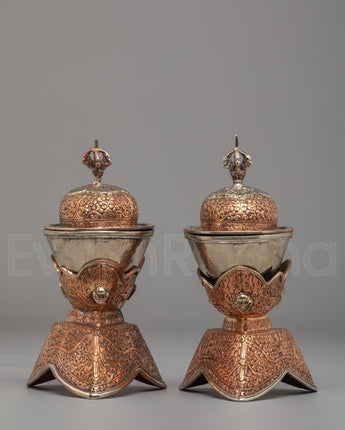 Sacred Kapala Set for Tantric Rituals