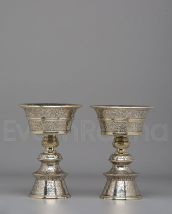 Handmade Himalayan Butter Lamp Set