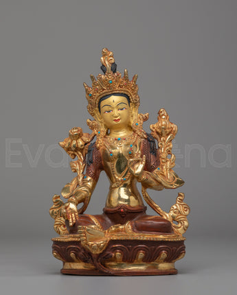 Buddhist Green Tara Deity Statue