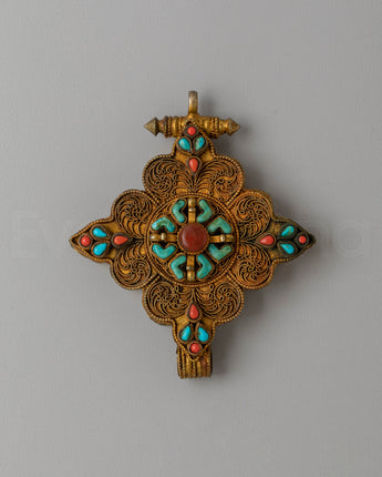 Handcrafted Sacred Tibetan Ghau Box Locket for Accessory
