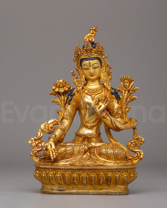 Traditional White Tara Statue