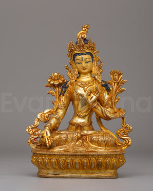 Traditional White Tara Statue