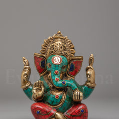 Turquoise Ganesha Statue