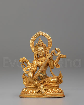 Handcrafted Saraswati Altar Statue