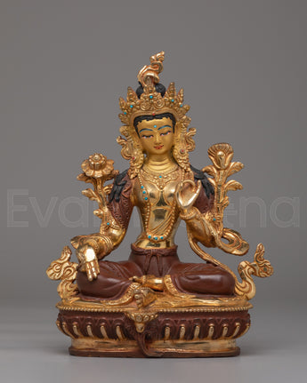 Sacred Green Tara Deity Statue