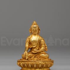 Gold Plated Ratnasambhava Buddha Statue