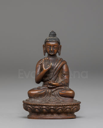 Handcrafted Oxidized Statue of Amogasiddhi