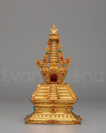 Buddhist Stupa Descent from Heaven