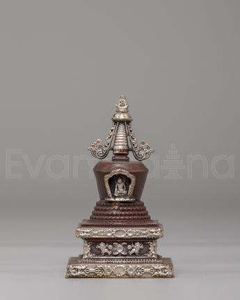 Handcrafted Lotus Blossom Stupa