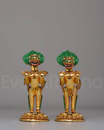 Handcrafted Guardian Lions Set