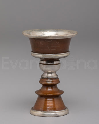 Silver Plated Butter Lamp for Offering