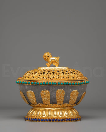 Electro Gold Plated Rice Pot for Offering