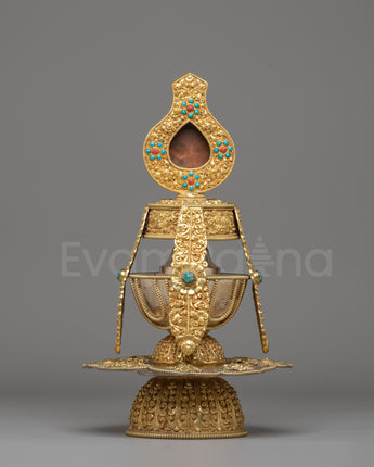 Himalayan Turquoise-Inlaid Life Vase
