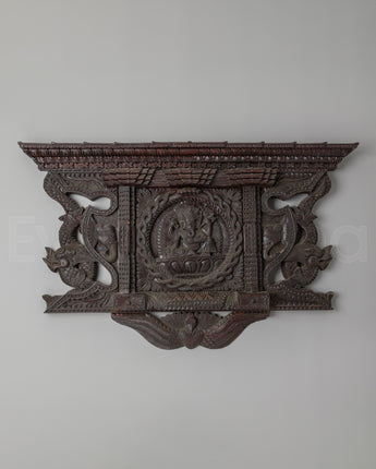 Wooden Wall Hanging with Ganesh Motif
