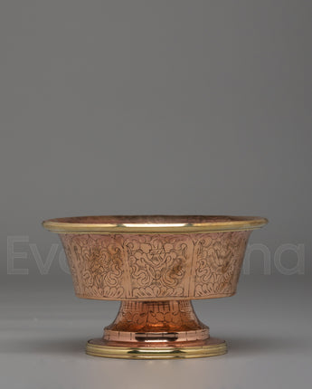 Auspicious Symbol Offering Bowl