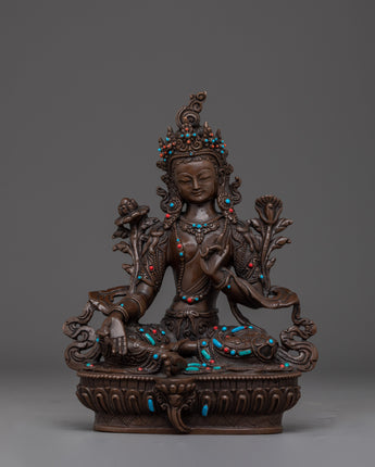 Green Tara Bodhisattva Handmade Artwork