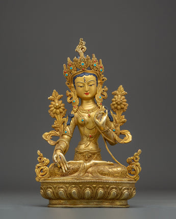 White Tara Statue: Buddhist Seven-eyed Goddess