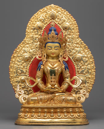 painted amitayus statue