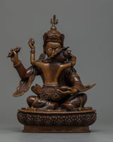 Guru Rinpoche With Consort Oxidized Copper Statue