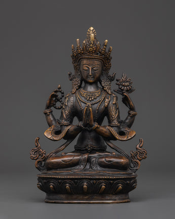 four-armed-chenrezig-statues